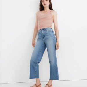 New! Size 28 Madewell Perfect Vintage Wide-Leg Crop Jean in Catlin Wash